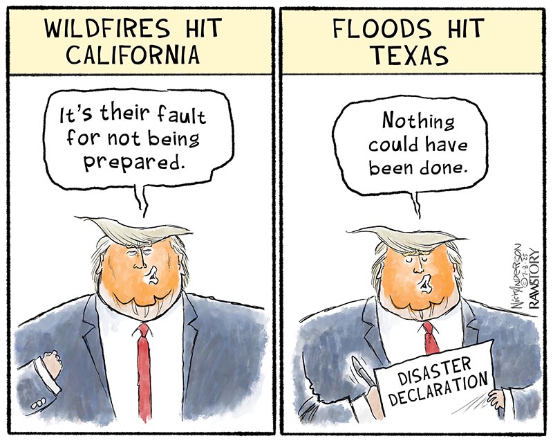 https://cdn.tinyview.com/nick-anderson/2025/07/08/double-standards/070825.California-and-Texas-Disaster-Declaration.jpg